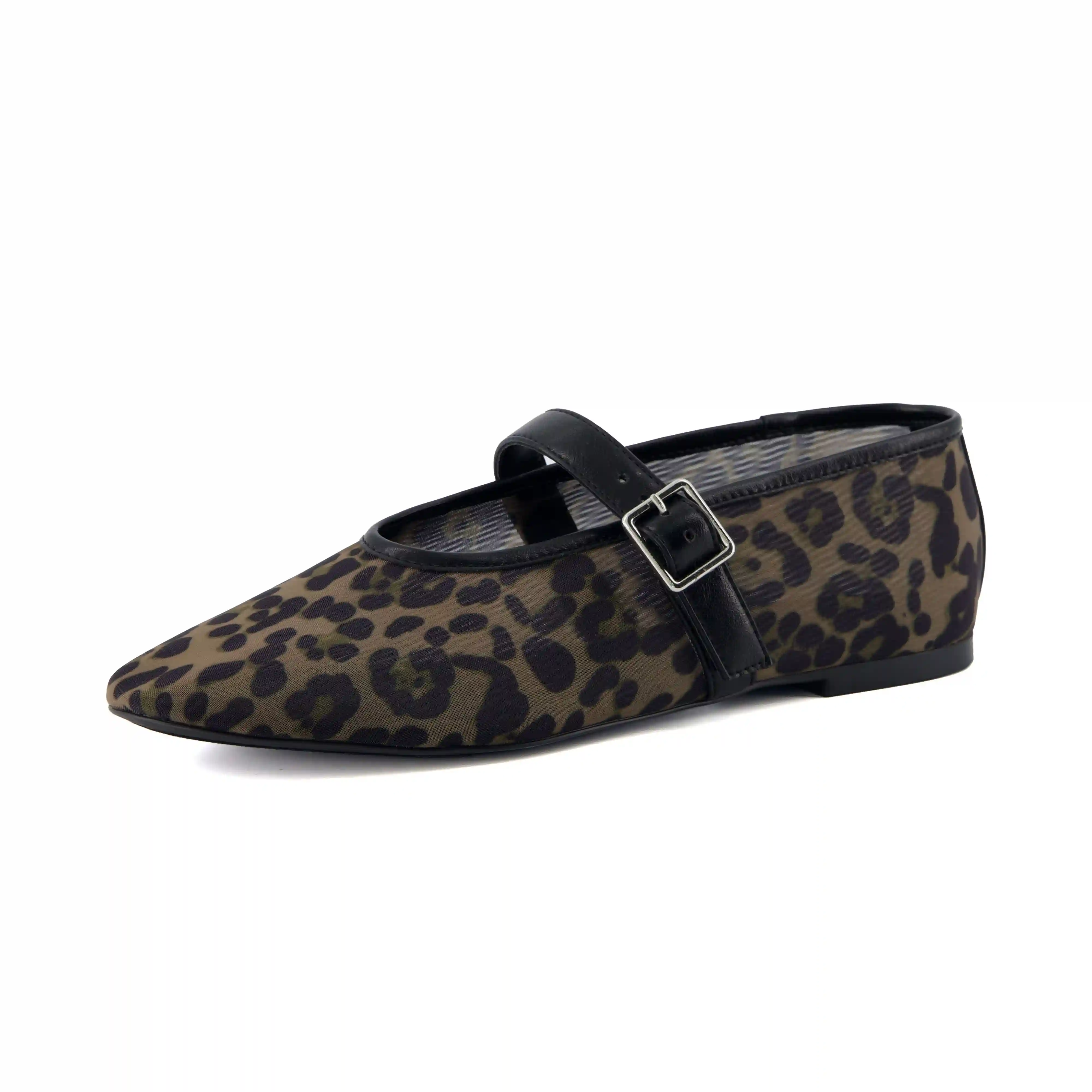Alternative view of Moma Leopard Print Mary Jane Flat