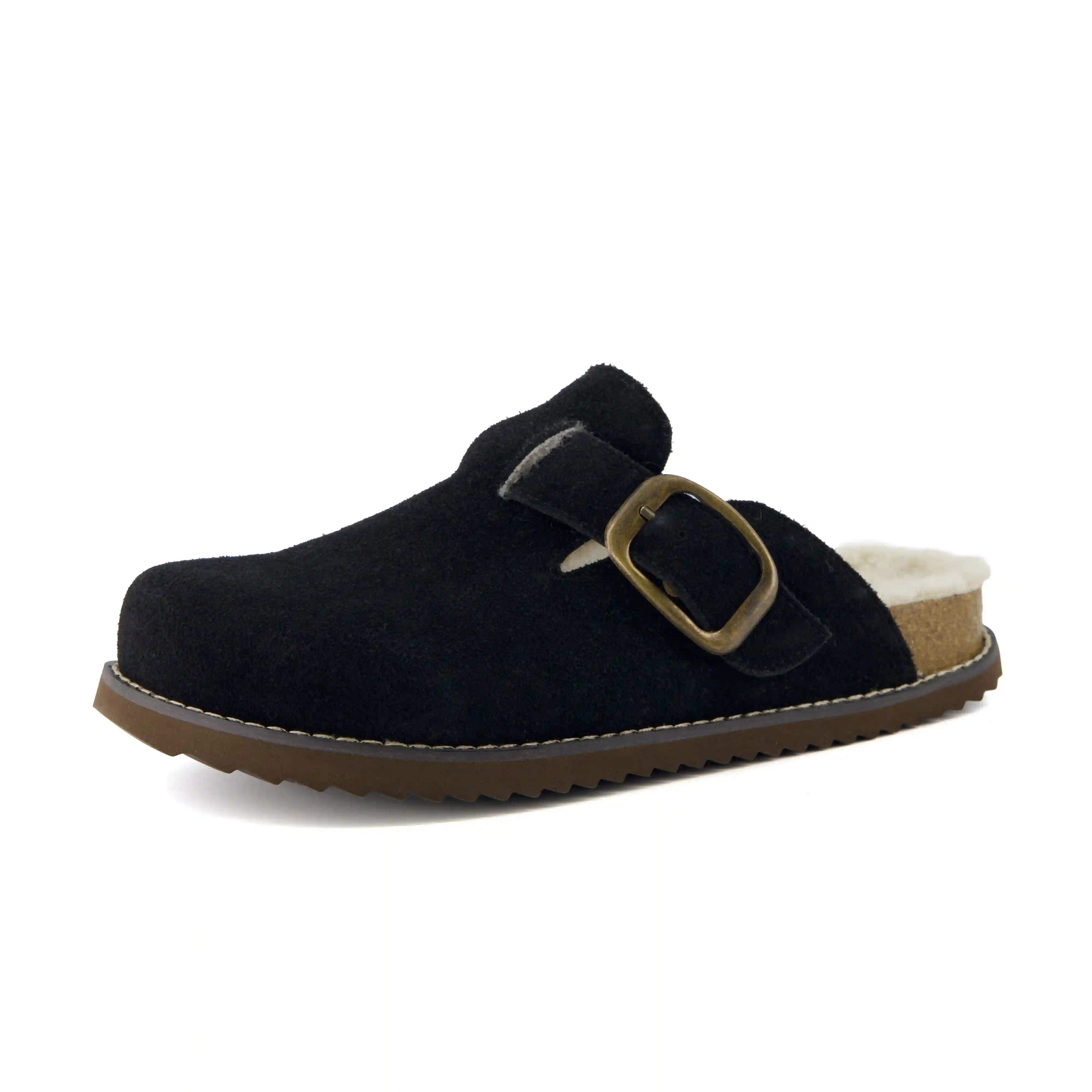 Alternative view of Blain Fur Genuine Suede Clogs