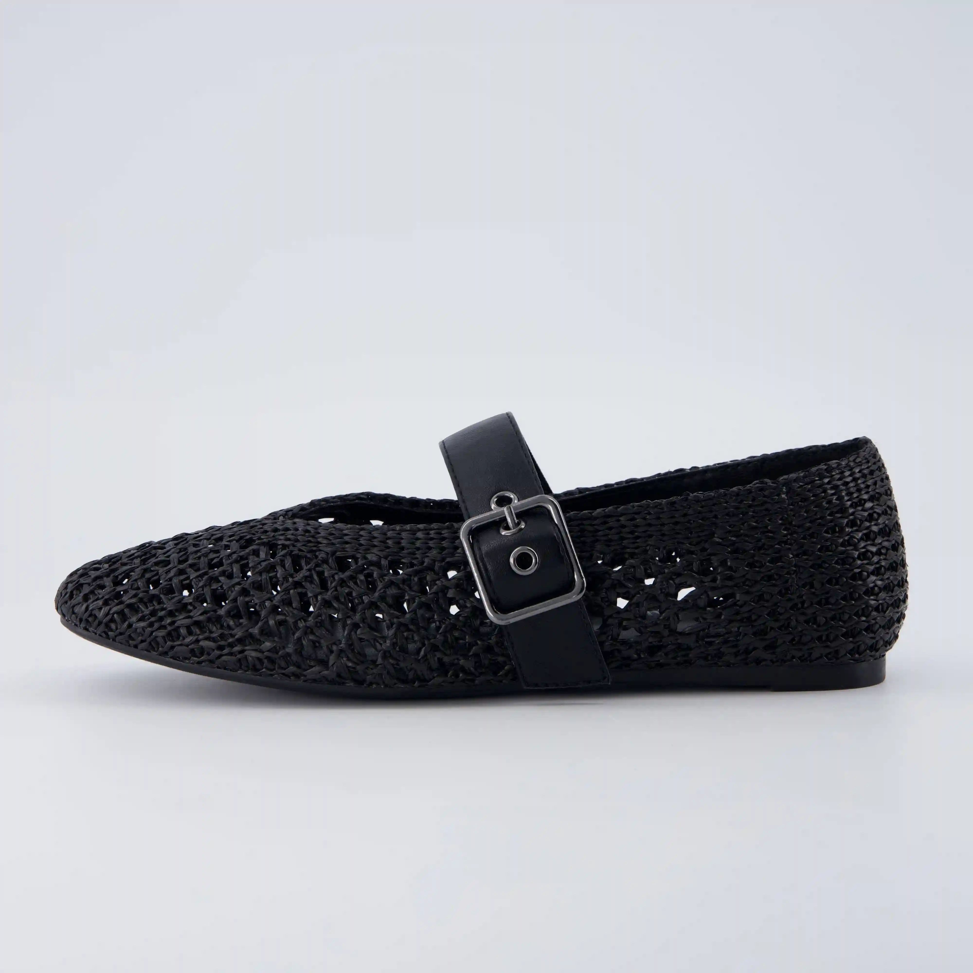 Gabby Woven Mary Jane Flats