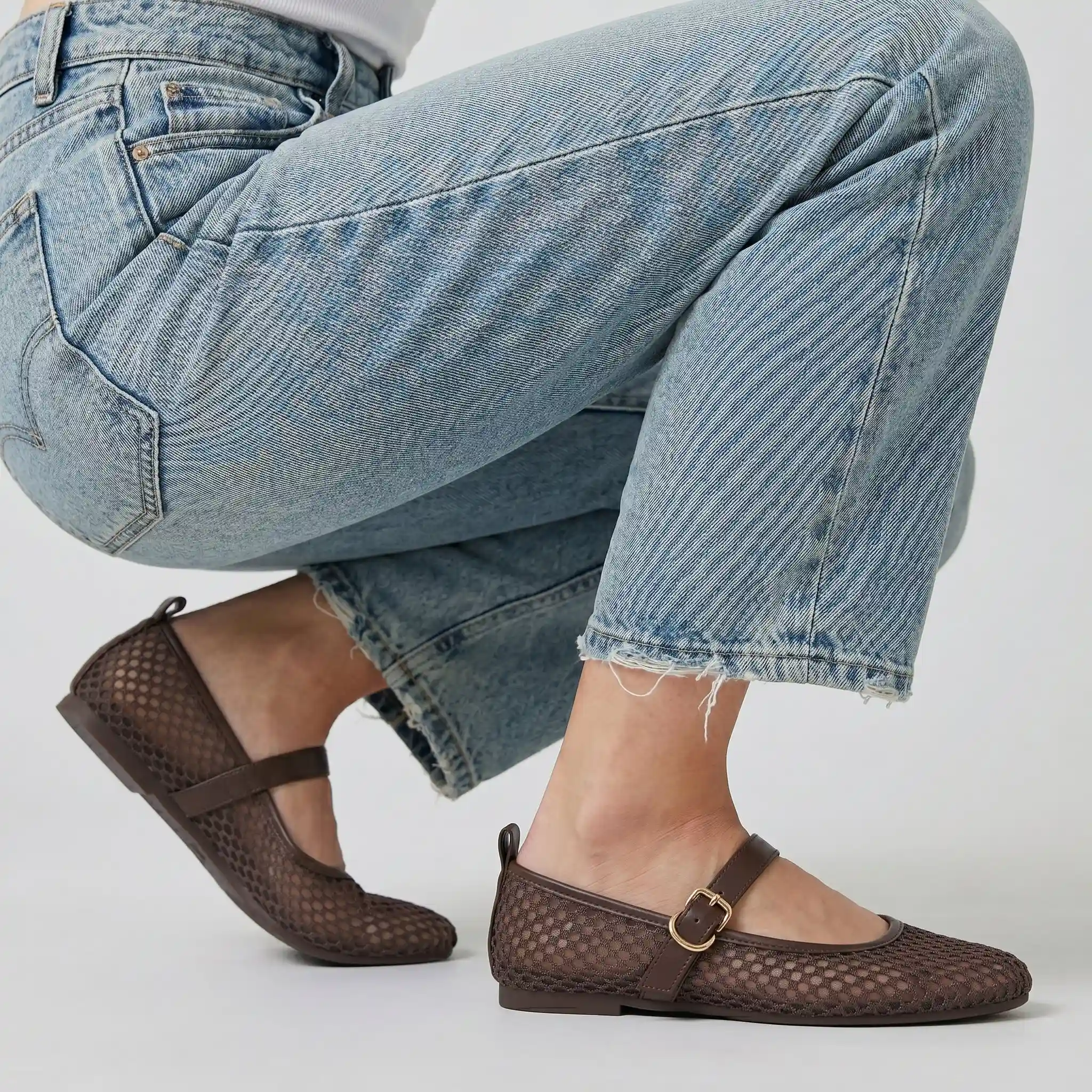 Alternative view of Gracie Mesh Mary Jane Flats