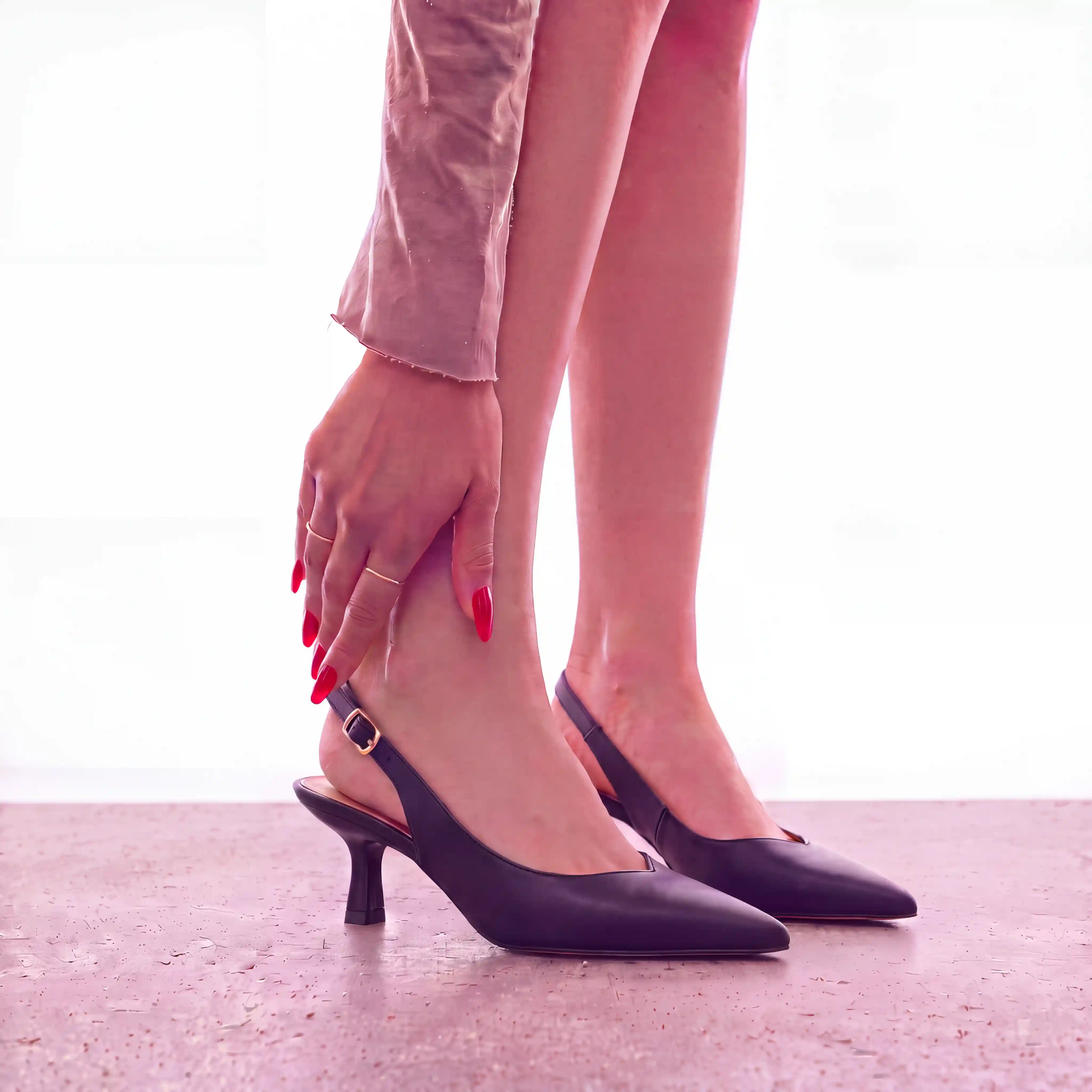 Alternative view of Saby Slingback Kitten Heels