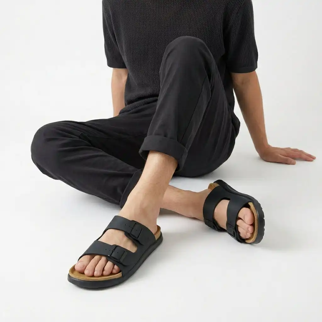 Alternative view of Mars Double Buckle Sandals