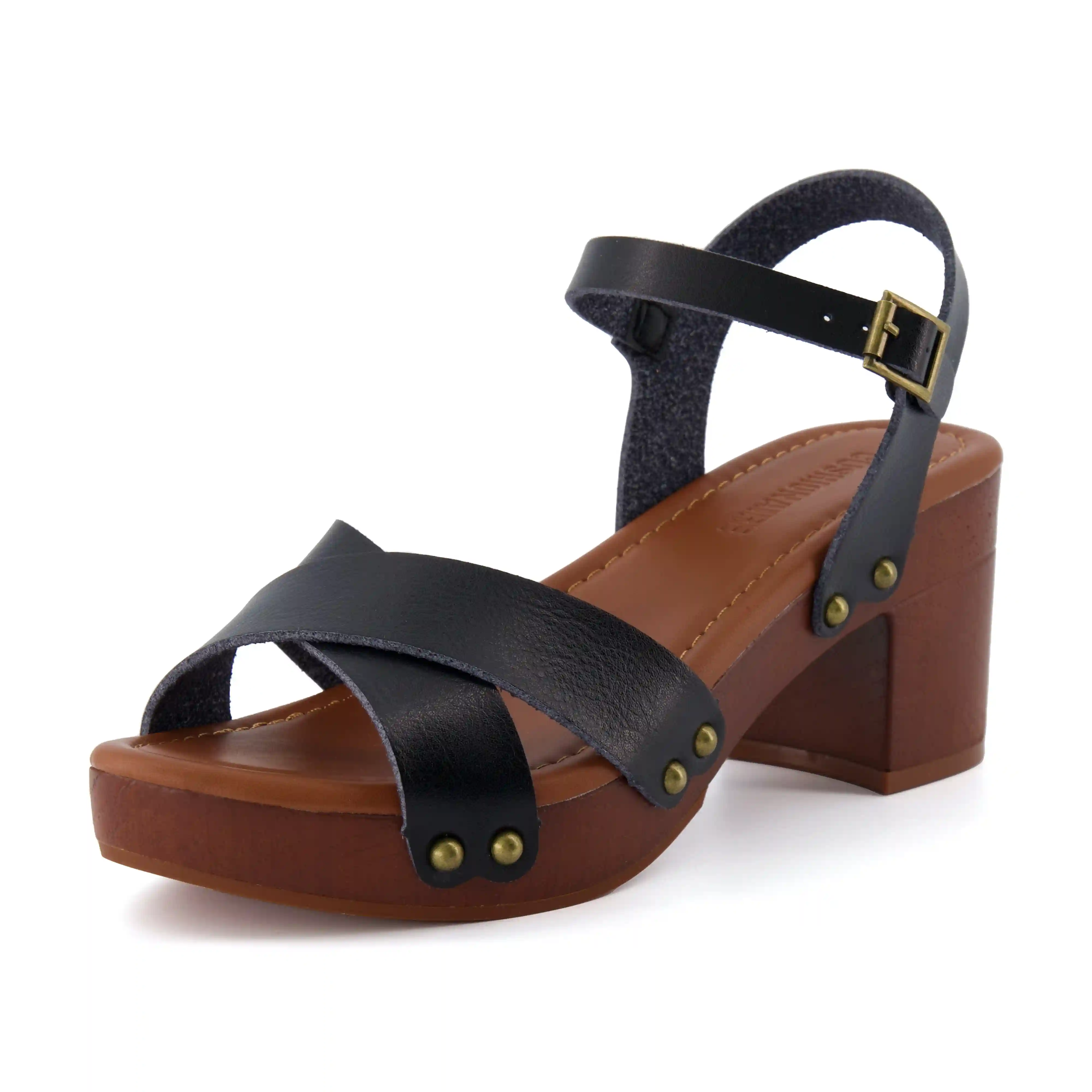 Alternative view of Slate Faux Wood Sandals